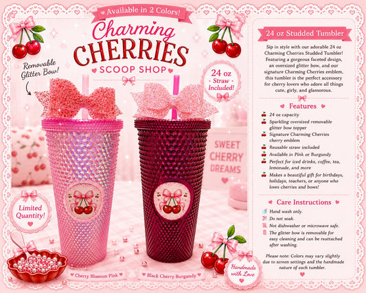 24 oz. Charming Cherries Tumbler