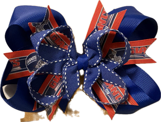Custom Hair Bows - Sports themed